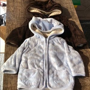 Hooded Faux Fur Zipper Sweater | 3-6 Month